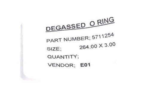 LOT OF 2 NEW WATERS 5711254 DEGASSED O RINGS 264 X 3 MM