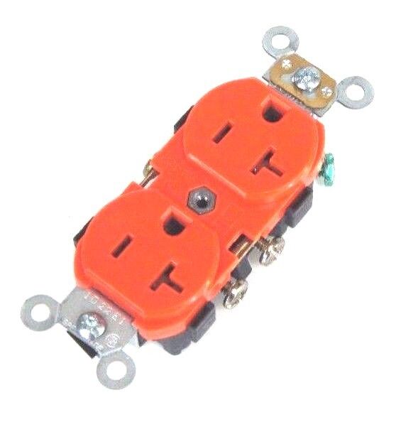 BOX OF 10 NEW LEVITON CR20-C DUPLEX RECEPTACLES STRAIGHT BLADE CR20C