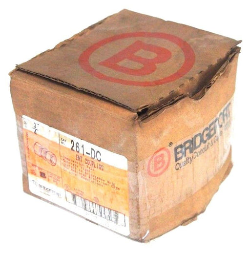 BOX OF 23 BRIDGEPORT 261-DC EMT COUPLINGS 3/4" COMPRESSION TYPE CONCRETE TIGHT