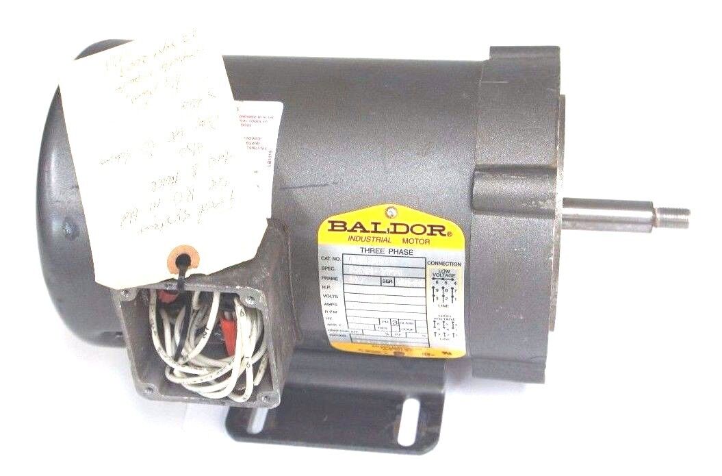 REPAIRED BALDOR CJM3463 INDUSTRIAL MOTOR SPEC 34K39-2719, 0.75HP, 208-230/460V