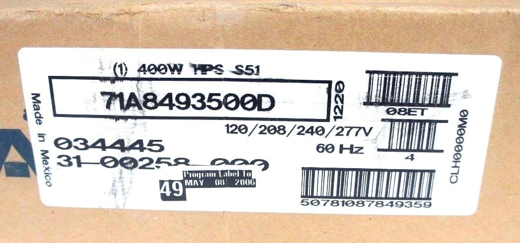 NIB ADVANCE 71A8493500D HPS BALLAST ASSEMBLY KIT 71A8493 7C550P24 LI501H4