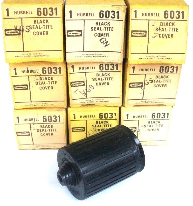 LOT OF 9 NIB HUBBELL 6031 BLACK SEAL TITE COVERS SHORT BOOT