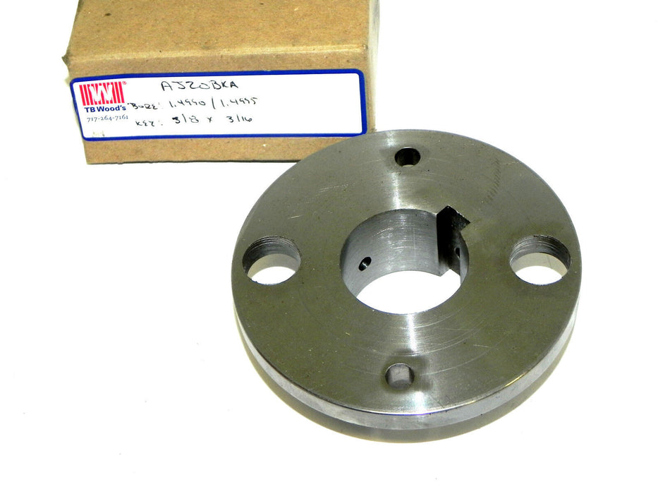 NIB TB WOODS AJ20BKA BUSHING BORE: 1.4990/1.4995 KEY: 3/8 X 3/16
