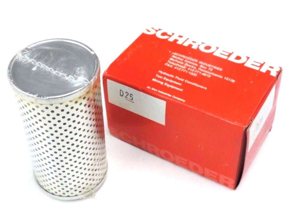 NIB SCHROEDER D25 FILTER ELEMENT