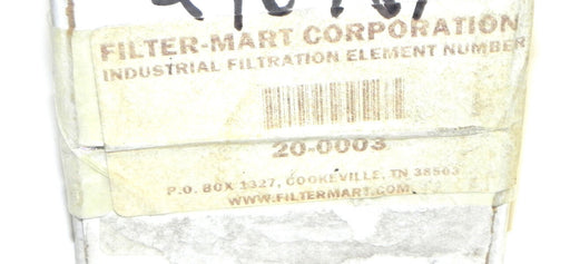 FACTORY SEALED FILTER MART 20-0003 INDUSTRIAL FILTER 200003