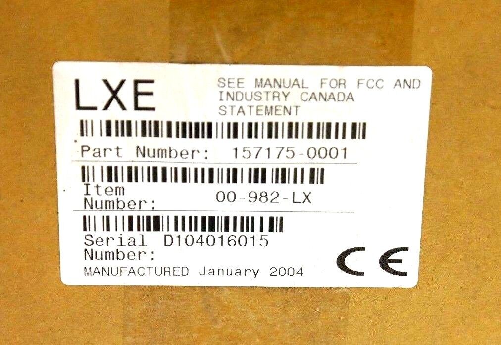 NIB LXE 157175-0001 SINGLE SLOT CHARGING DOCK FOR MX2 UNIT 1571750001 00-982-LX