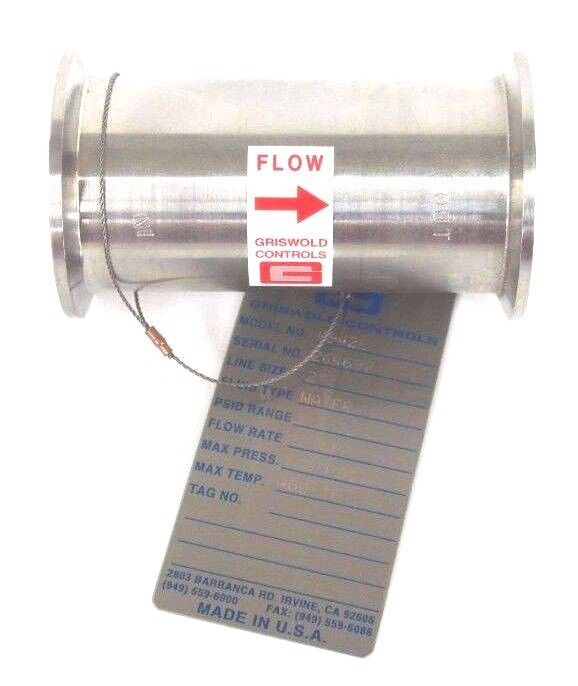 NEW GRISWOLD 4942E TRI-CLOVER 2" SANITARY FLOW REGULATOR VALVE 22 GPM 125PSI