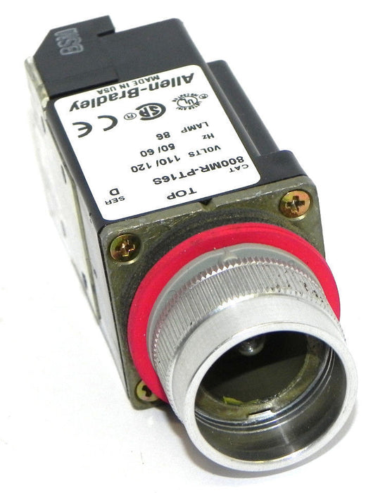 NIB ALLEN BRADLEY 800MR-PT16S SMALL ROUND XFMR PILOT LIGHT 120V W/OUT LENS SER D