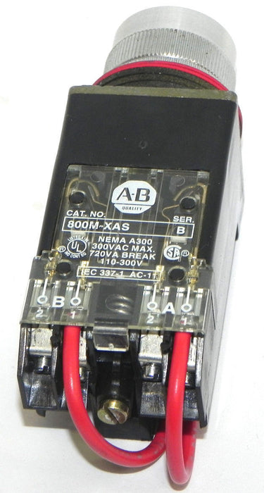 NIB ALLEN BRADLEY 800MR-PT16S SMALL ROUND XFMR PILOT LIGHT 120V W/OUT LENS SER D