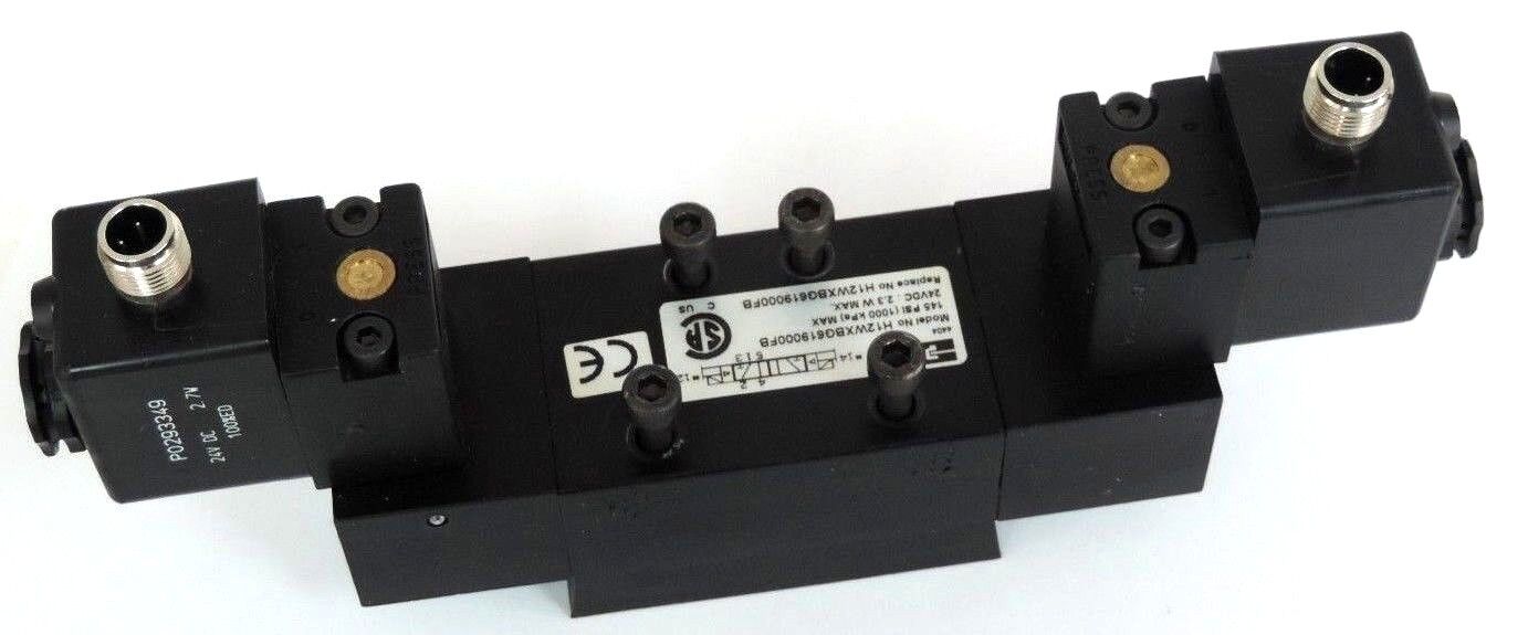 NIB PARKER H12WXBG619000FB AIR SOLENOID VALVE 24VDC: 2.3 W MAX 145 PSI