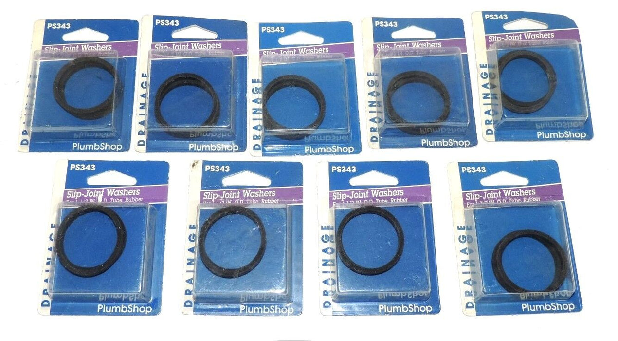 LOT OF 9 NEW PLUMBSHOP DRAINAGE PS343 SLIP JOINT WASHERS FOR 1-1/2" OD
