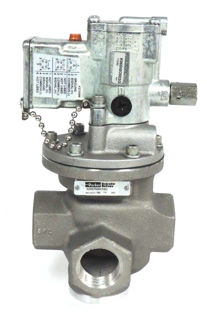 NIB PARKER N3557N00153G 3WAY NC VALVE 120 VOLT K065N03553G