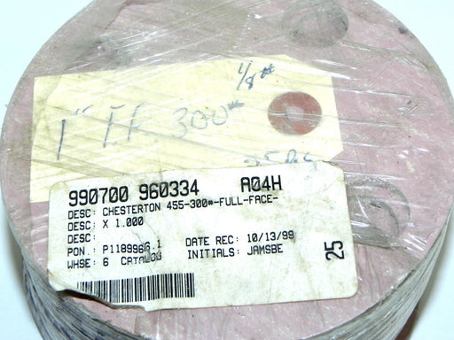 NEW CHESTERTON 455-300* FULL FACE ARAMID FIBER NITRILE GASKET 1/8'' THICK