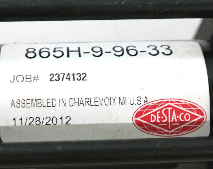 NEW DE-STA-CO DESTACO 865 SERIES 865H-9-96-33 POWER CLAMP CYLINDER