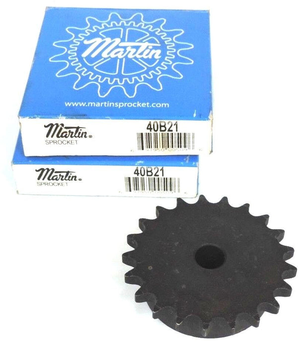 LOT OF 2 NIB MARTIN 40B21 SPROCKETS 21 TEETH .625IN BORE