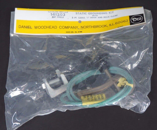 NIB DANIEL WOODHEAD 141203 GROUNDING KIT W/ 3FT CABLE, J HOOK AND BEAM CLAMP