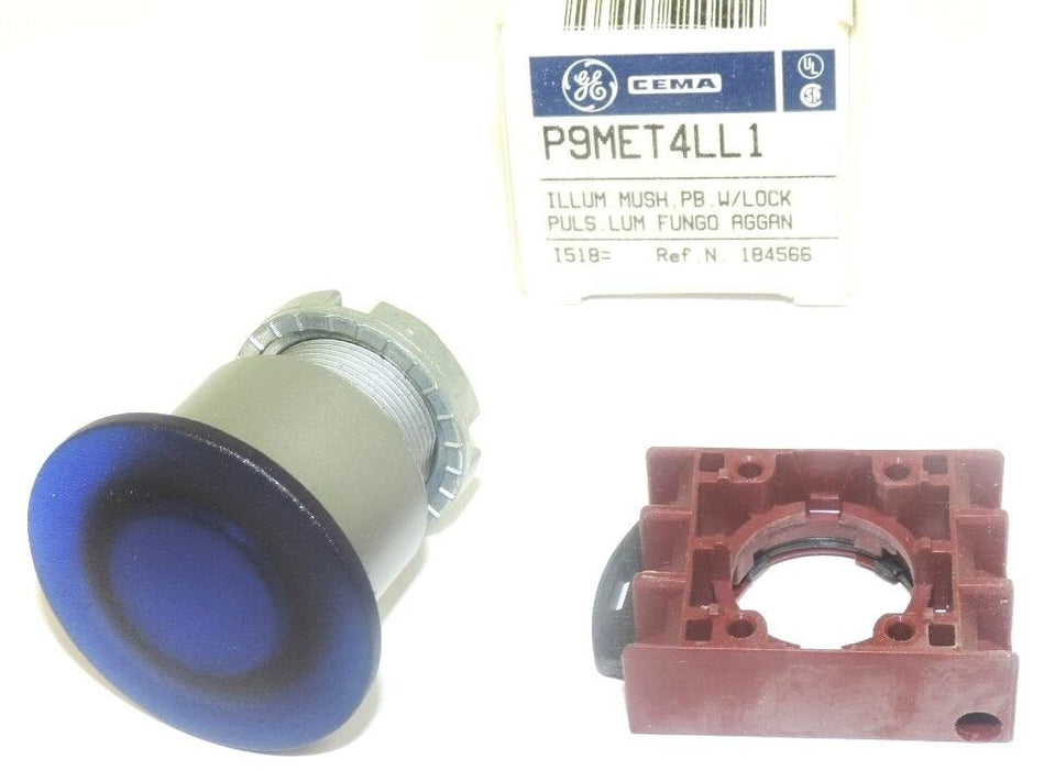 NIB GENERAL ELECTRIC P9MET4LL1 ILLUM. MUSH. PB. W/LOCK PULS. LUM. FUNGO AGGAN