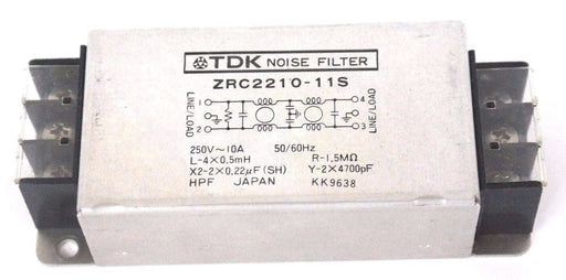 TDK ZRC2210-11S NOISE FILTER 250V 10A 50/60HZ ZRC221011S