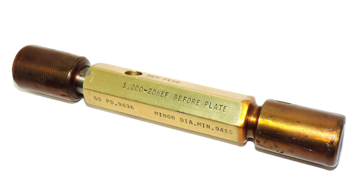 NEW SIZE CONTROL CO. GB-190192 SET PLUG 1.000-20NEF BEFORE PLATE GO PD. 9636