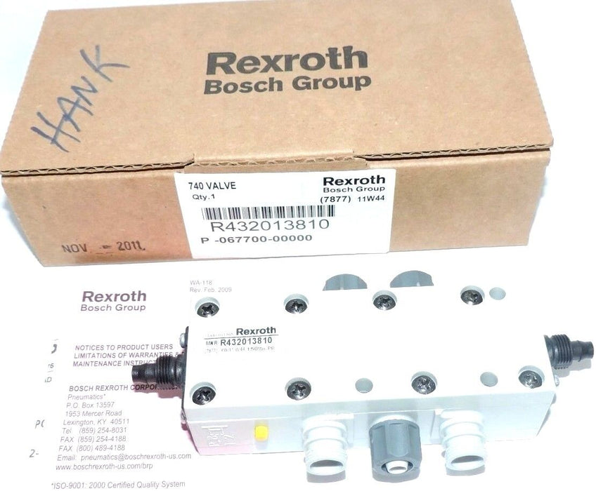 NIB REXROTH BOSCH R432013810 740 VALVE 150 MAX. PSI