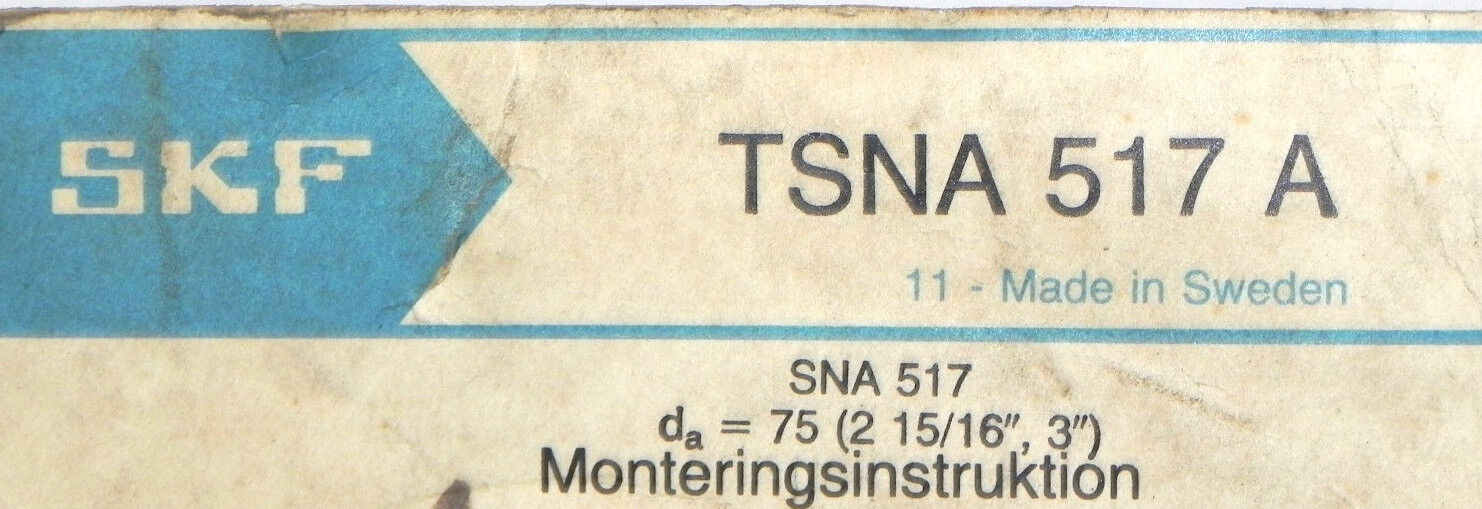 NEW SKF TSNA517A SEALING RING REPLACEMENT KIT TSNA 517 A