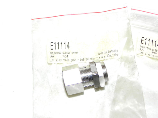 LOT OF 3 NEW IFM E11114 MOUNTING SLEEVES M12 X 1
