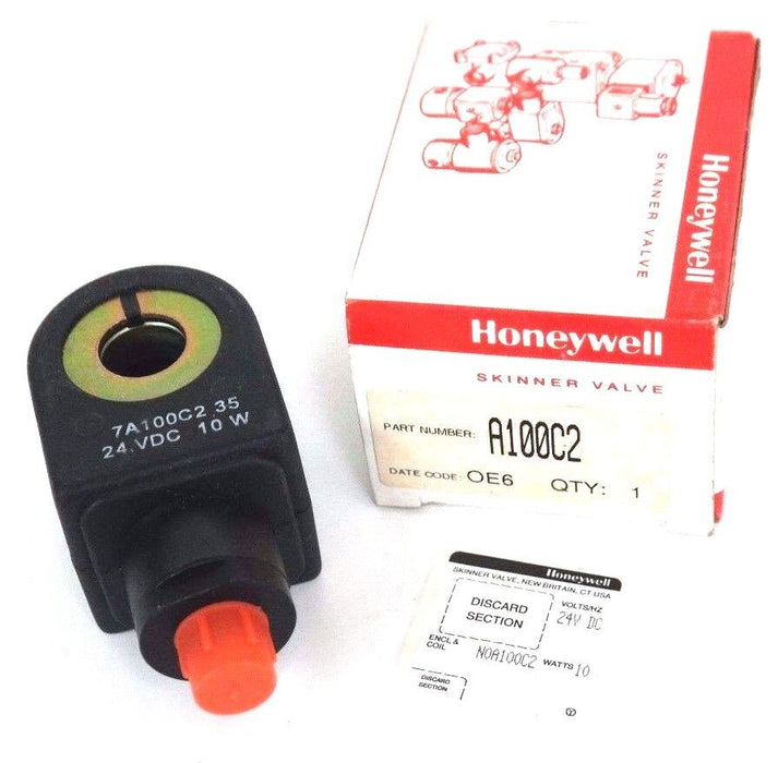 NIB HONEYWELL A100C2 SOLENOID VALVE COIL 7A100C2 35, 24 VDC, 10W