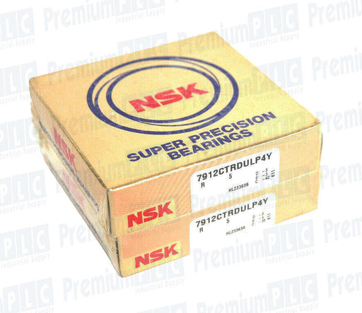 SET OF 2 NEW SEALED NSK 7912CTRDULP4Y SUPER PRECISION BALL BEARINGS