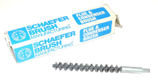NEW SCHAEFER 1/2"  FLUE AND CONDENSER BRUSH  STAINLESS SINGLE SPIRAL MALE THREAD