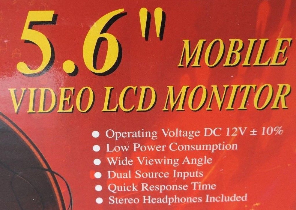 NEW MOBILE AUTHORITY 5.6" MOBILE VIDEO LCD MONITOR M58, SLCD-560R, & ACCESSORIES