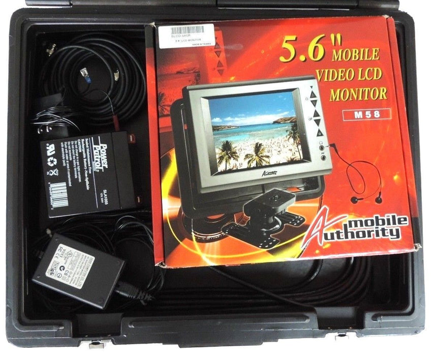 NEW MOBILE AUTHORITY 5.6" MOBILE VIDEO LCD MONITOR M58, SLCD-560R, & ACCESSORIES