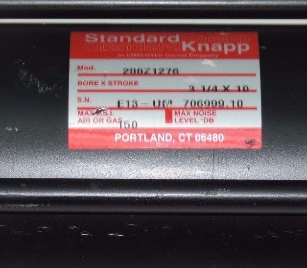 NEW STANDARD KNAPP 288Z1276 PNEUMATIC CABLE LIFT CYLINDER