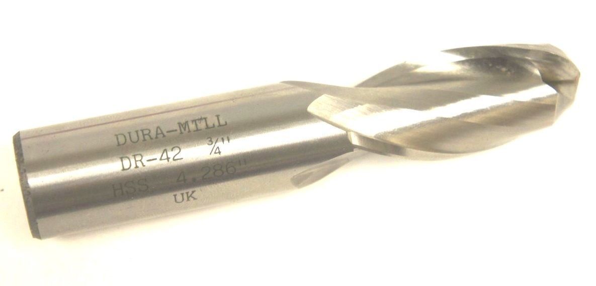 LOT OF 10 NEW DURA-MILL DR-42 3/4" END MILLS HSS 4.286"