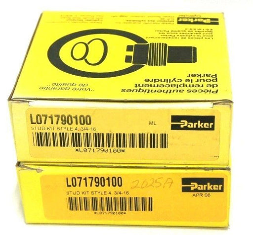 LOT OF 2 NIB PARKER L071790100 STUD KIT STYLE 4 3/4-16