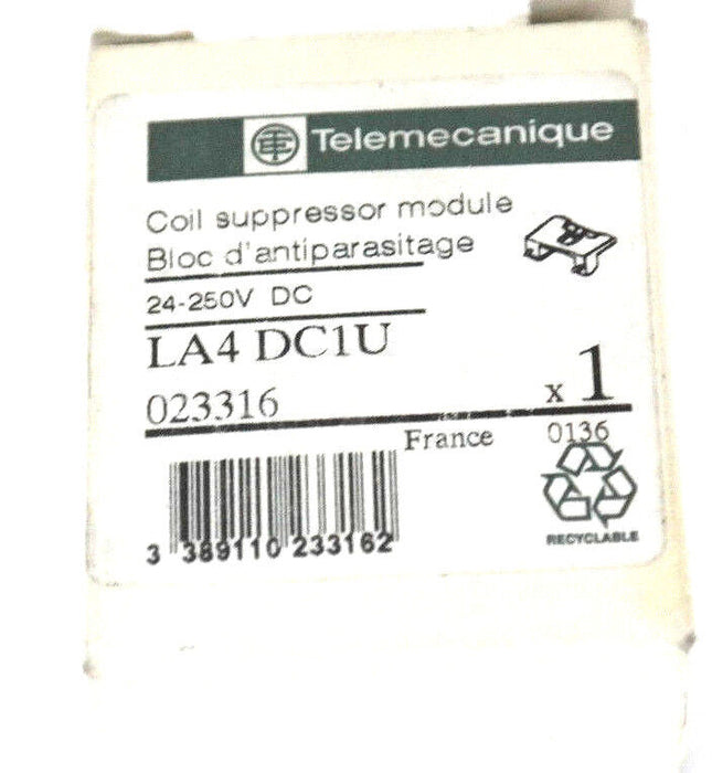 LOT OF 4 NIB TELEMECANIQUE LA4-DC1U COIL SUPPRESSOR MODULE 24-250VDC, 023316