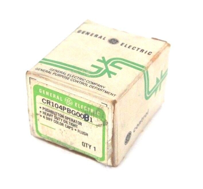 NIB GENERAL ELECTRIC CR104PBG00B1 PUSHBUTTON OPERATOR BLACK CAP