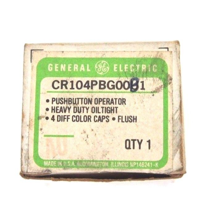 NIB GENERAL ELECTRIC CR104PBG00B1 PUSHBUTTON OPERATOR BLACK CAP