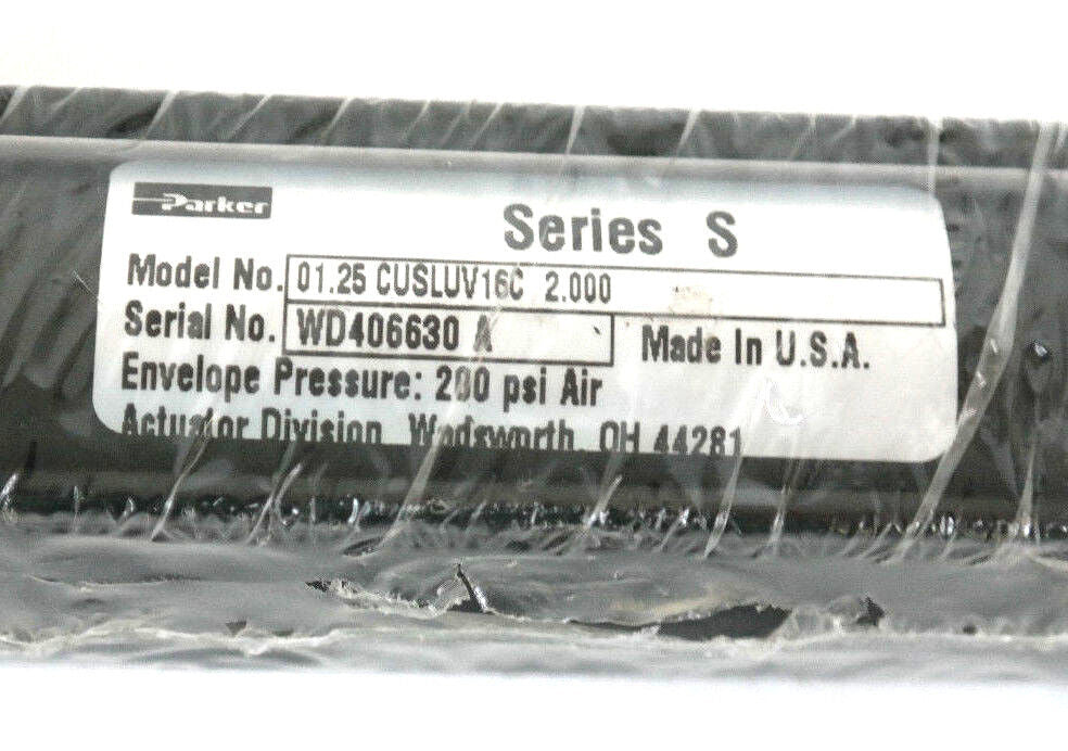 NEW PARKER SERIES S 01.25 CUSLUV16C 2.000 PNEUMATIC CYLINDER