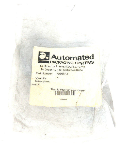 LOT OF 3 NEW AUTOMATED PACKAGING SYSTEMS 70666A1 SHELVES