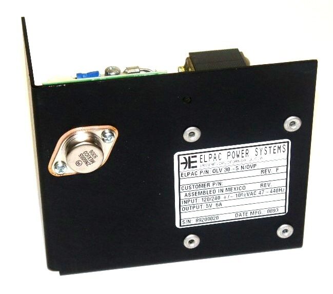 NIB ELPAC POWER SYSTEMS OLV 30-5 N/OVP POWER SUPPLY REV F 120/240VAC OLV305