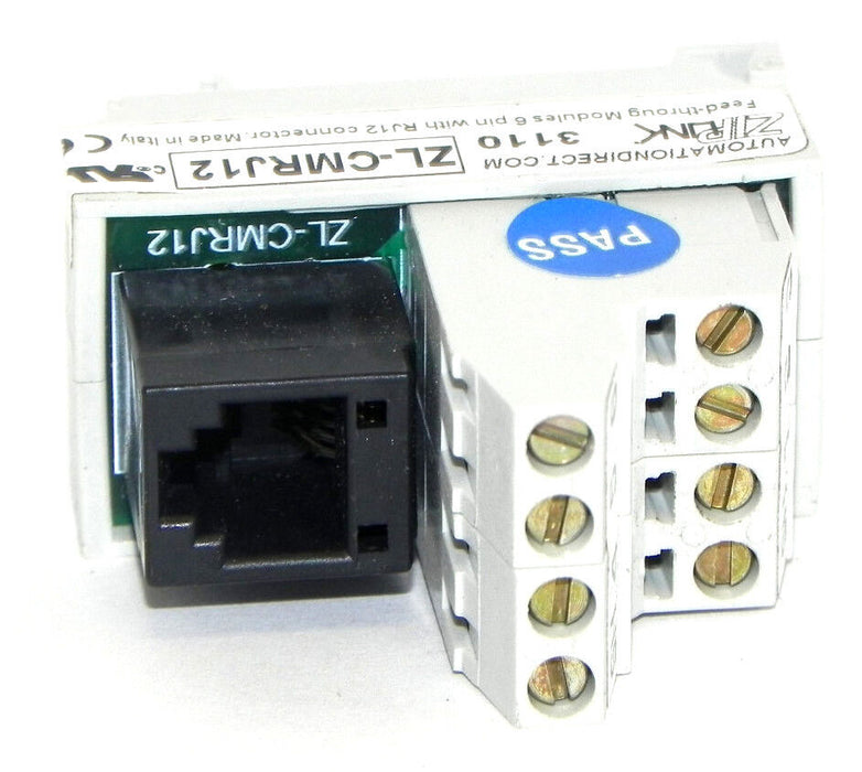 NIB AUTOMATION DIRECT ZL-CMRJ12 ZIPLINK FEED-TROUG CONNECTOR MODULE RJ12, 6PIN
