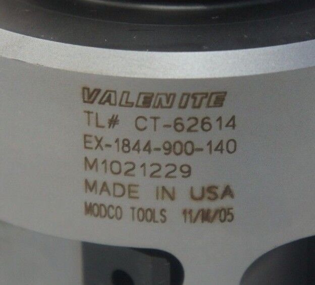 NEW VALENITE HVA TL# CT-62614 MASTER MILL 1844-900-140 12000RPM MAX