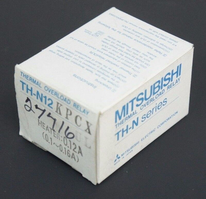 NIB MITSUBISHI TH-N12KPUL THERMAL OVERLOAD RELAY 0.1-0.16A THN12KPUL