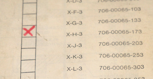 NEW HANNA KIT NO. X-H-3 706-00065-173 POWR-REPLACEMENT ROD PACKING KIT