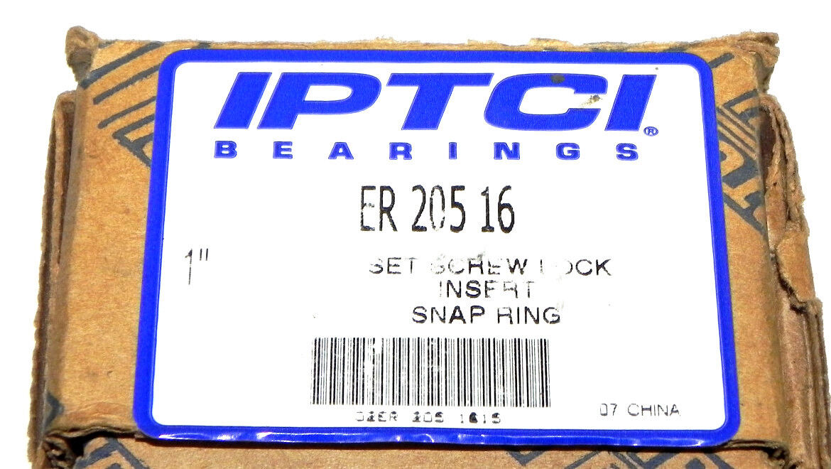 NEW IPTCI ER 205 16 SET SCREW LOCK INSERT SNAP RING ER20516