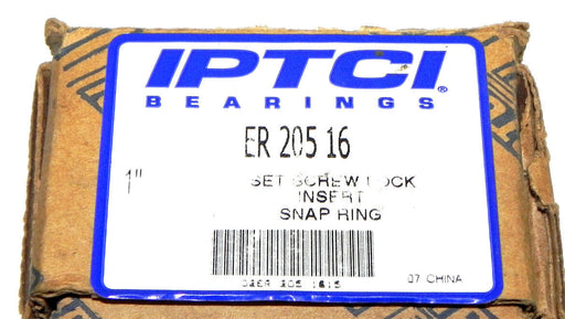 NEW IPTCI ER 205 16 SET SCREW LOCK INSERT SNAP RING ER20516