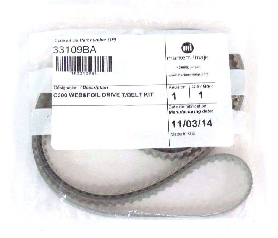 NIB SEALED MARKEM 33109BA C300 WEB & FOIL DRIVE BELT KIT