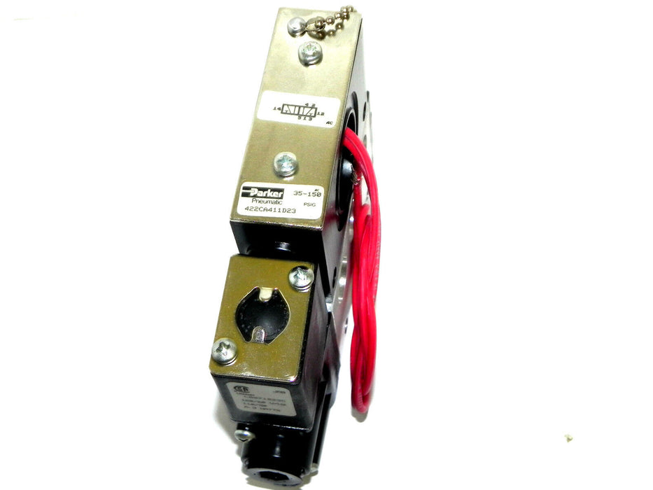 NIB PARKER 422CA411D23 SOLENOID VALVE 35-150 PSIG