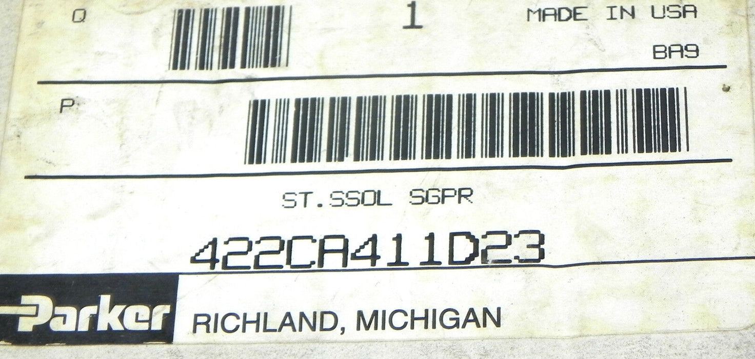 NIB PARKER 422CA411D23 SOLENOID VALVE 35-150 PSIG