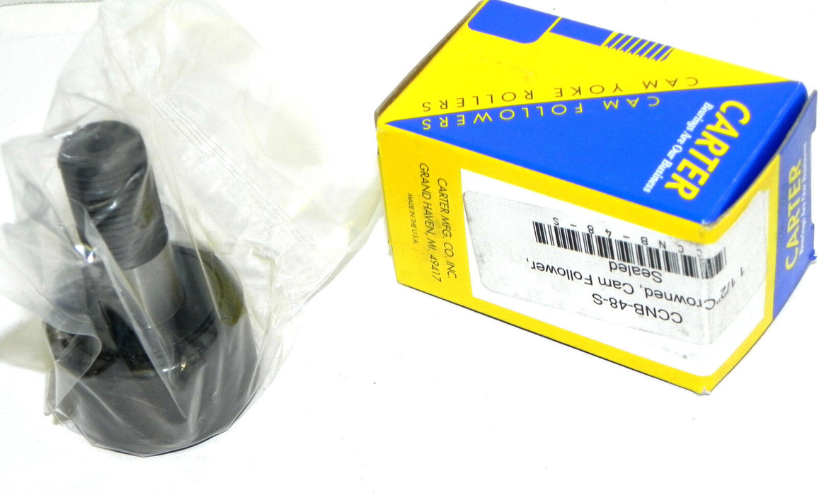 NIB CARTER CCNB-48-S CROWNED 1-1/2 CAM FOLLOWER CCNB48S